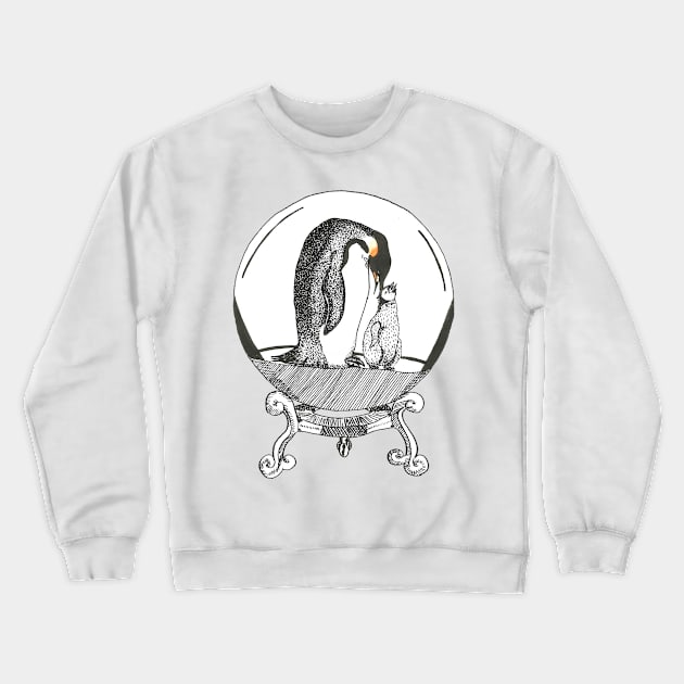 Penguin Snowball Crewneck Sweatshirt by Créa'RiBo